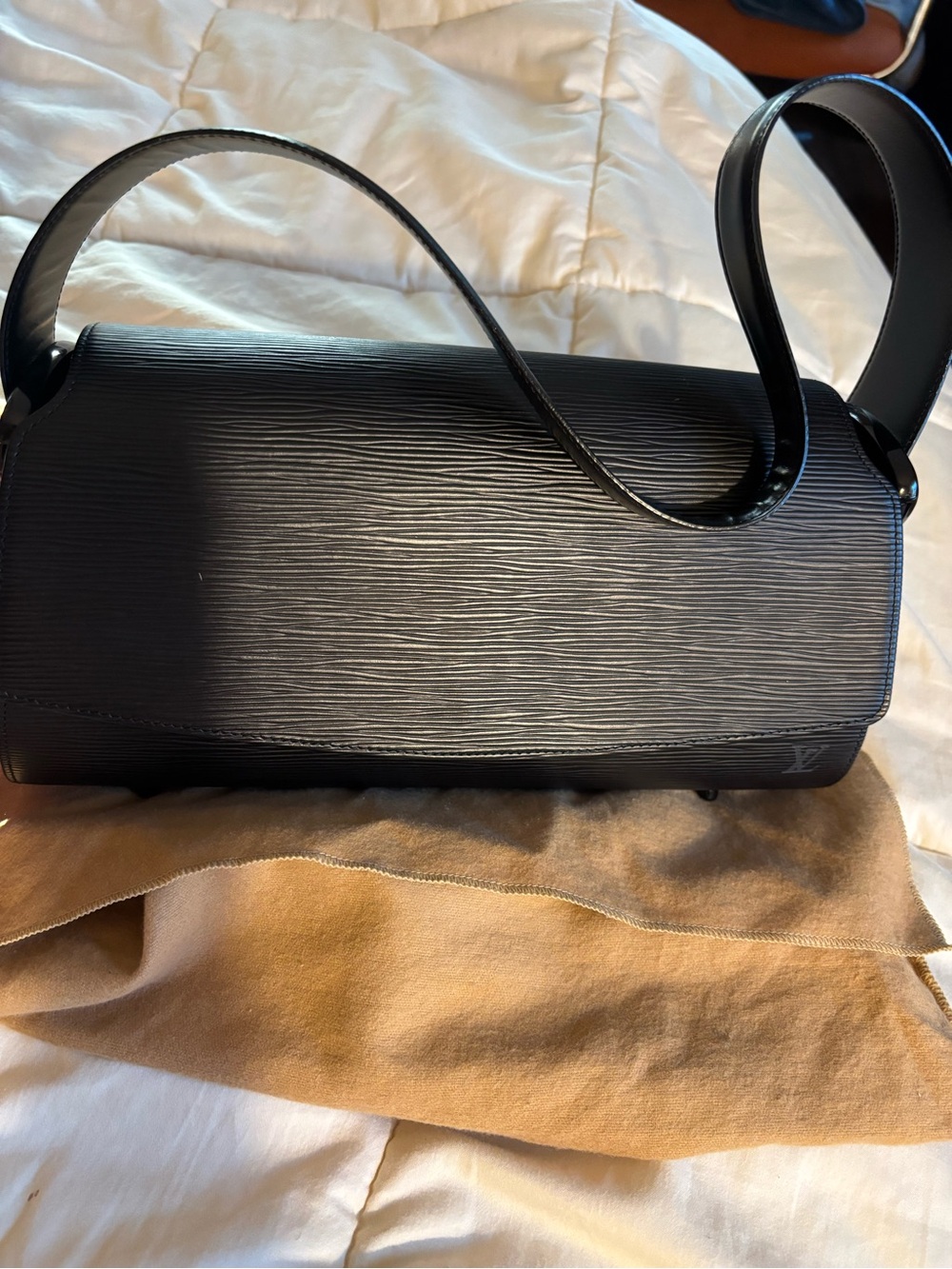 Louis Vuitton Black Epi Leather Shoulder Bag